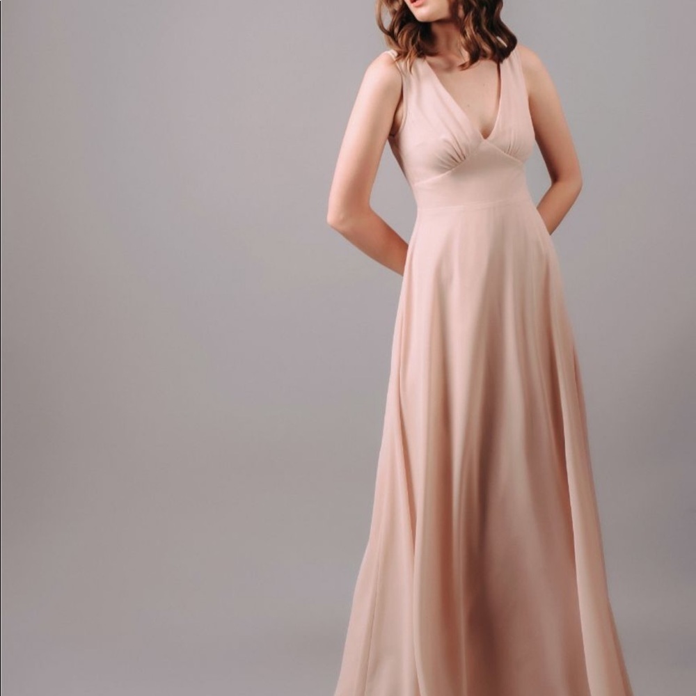 𝅺nwt Anthropologie BHDLN Capulet Neutral Dress women size XS champagne party - Picture 3 of 13